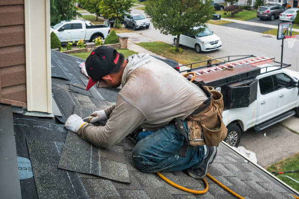Professional Emergency Roof Repair technician working in Avon, NY